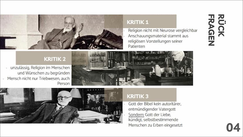 Sigmund
Freuds
Religionskritik
Eine Präsentation von TERTE
LEBEN
WERK
THESEN
RÜCKFRAGEN
BEURTEILUNG
VERZEICHNIS
INHALTS- ÜBER SIGMUND
FREUD
