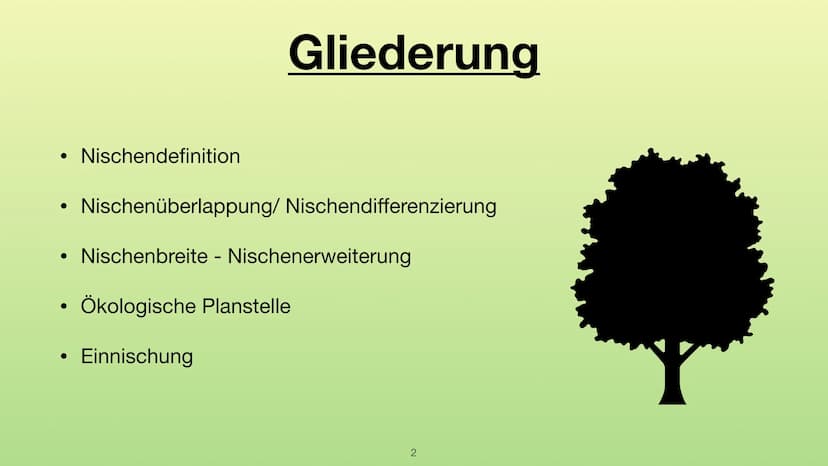 Handout - Ökologische Nische
Hannah Schmitt
Bi_LK_1 - Shf
Ökologische Nische
-> Die Ökologische Nische beschreibt die Gesamtheit der Beziehu