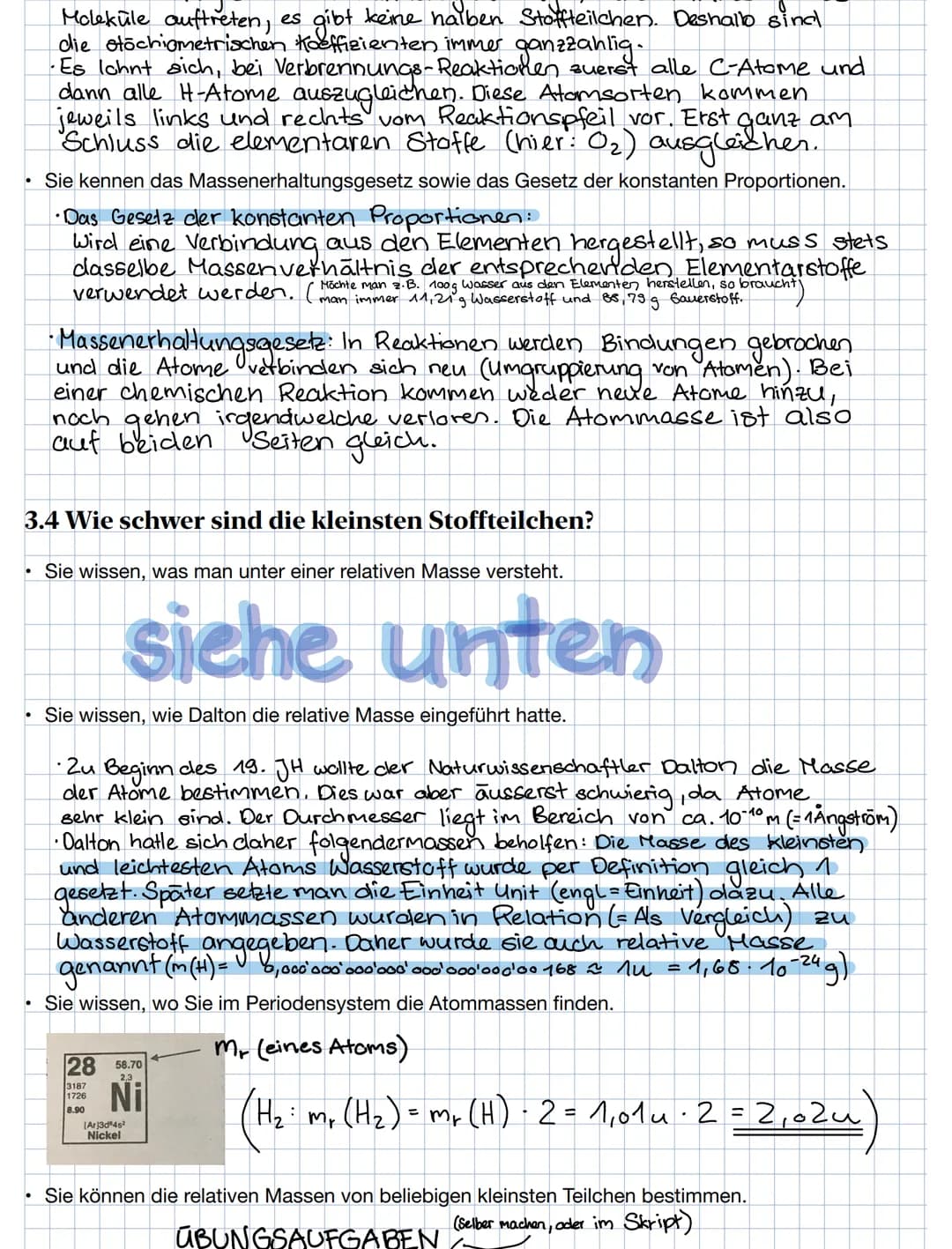 chemie
TEST 2
zu Kapitel 3
3.2 Stoffteilchen bestehen aus Atomen
• Sie wissen, wie Stoffteilchen aufgebaut sind.
Bestehen aus Atomen
Beispie