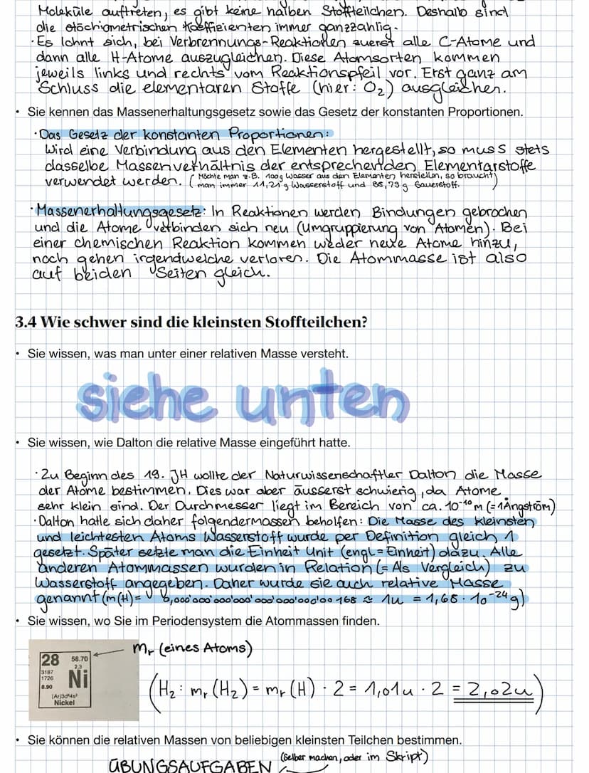 chemie
TEST 2
zu Kapitel 3
3.2 Stoffteilchen bestehen aus Atomen
• Sie wissen, wie Stoffteilchen aufgebaut sind.
Bestehen aus Atomen
Beispie