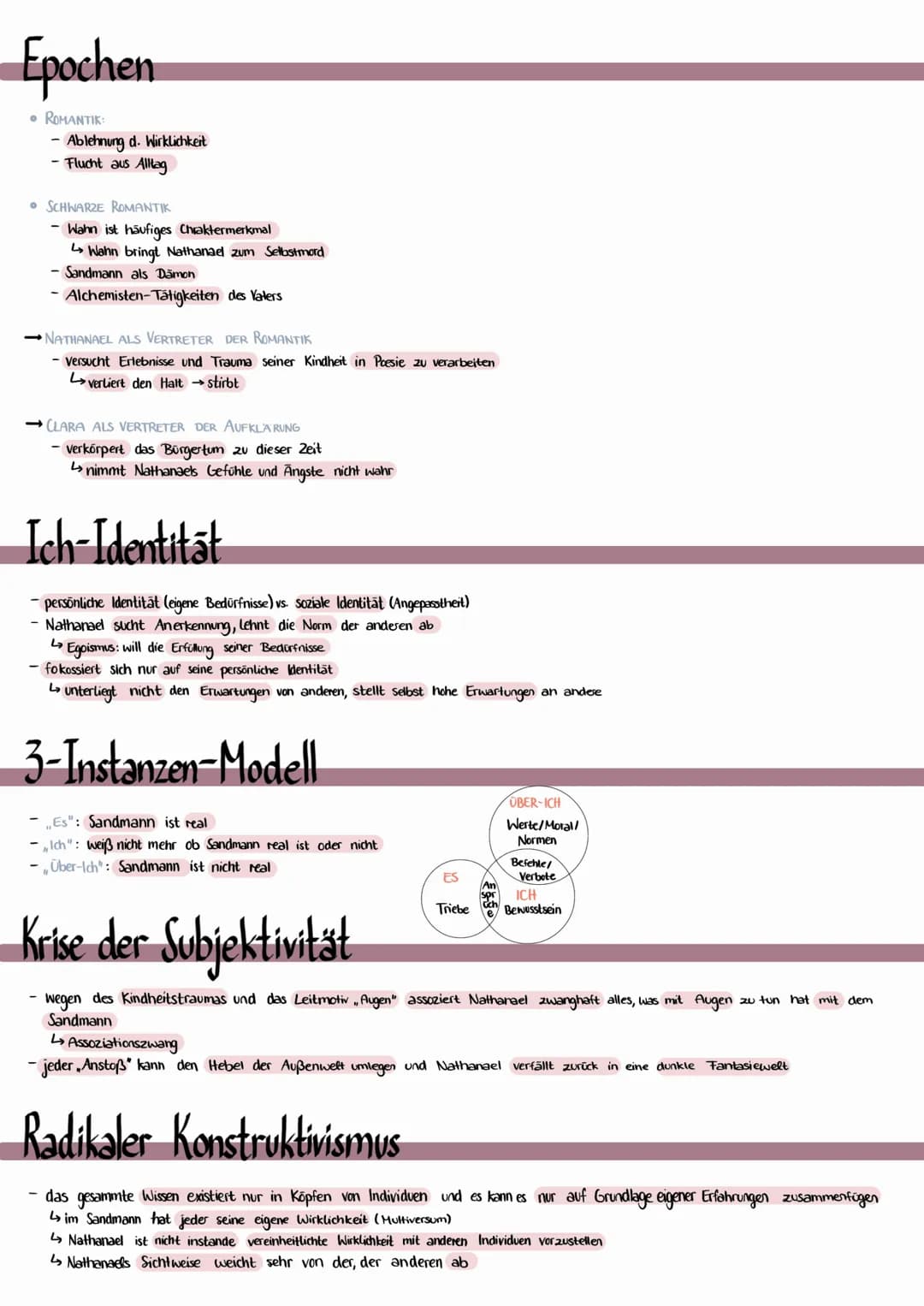 Charaktere
NATHANAEL
- traumerische Hauptfigur
- interessiert sich für Wissenschaft & Kunst
- traumatisiert aus seiner Kindheit durch Geschi