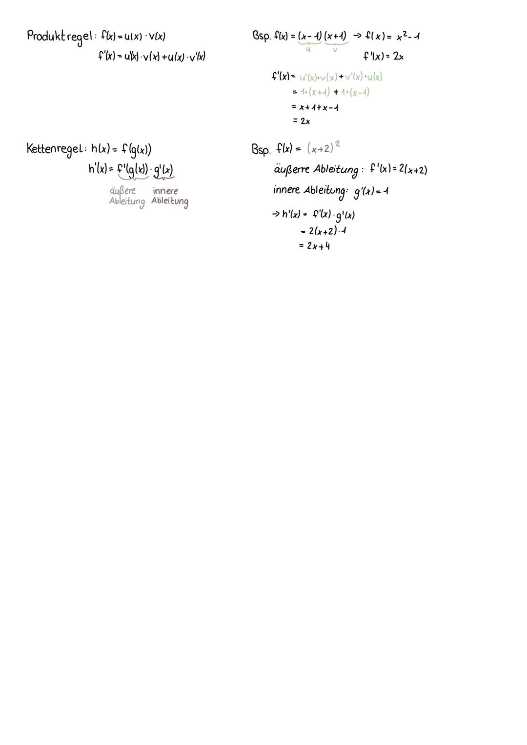 # Differenzialrechnung

Eine Funktion f ist auf dem Intervall I definiert. Die Ableitungsfunktion f'(x) der Funktion f ordnet jedem x den We