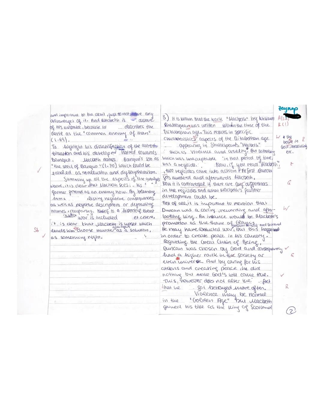 Name:
zeynep
Q1.2 E1/E2
2nd paper
2nd June, 2021
READING AND WRITING/MEDIATION
Part. Reading and writing
Text: William Shakespeare, Macbeth,