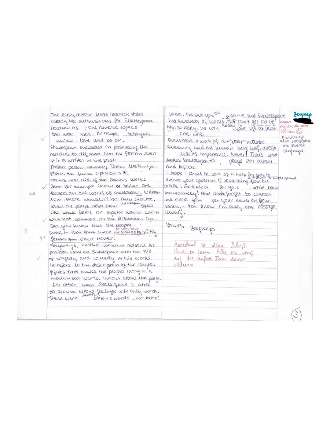 Name:
zeynep
Q1.2 E1/E2
2nd paper
2nd June, 2021
READING AND WRITING/MEDIATION
Part. Reading and writing
Text: William Shakespeare, Macbeth,