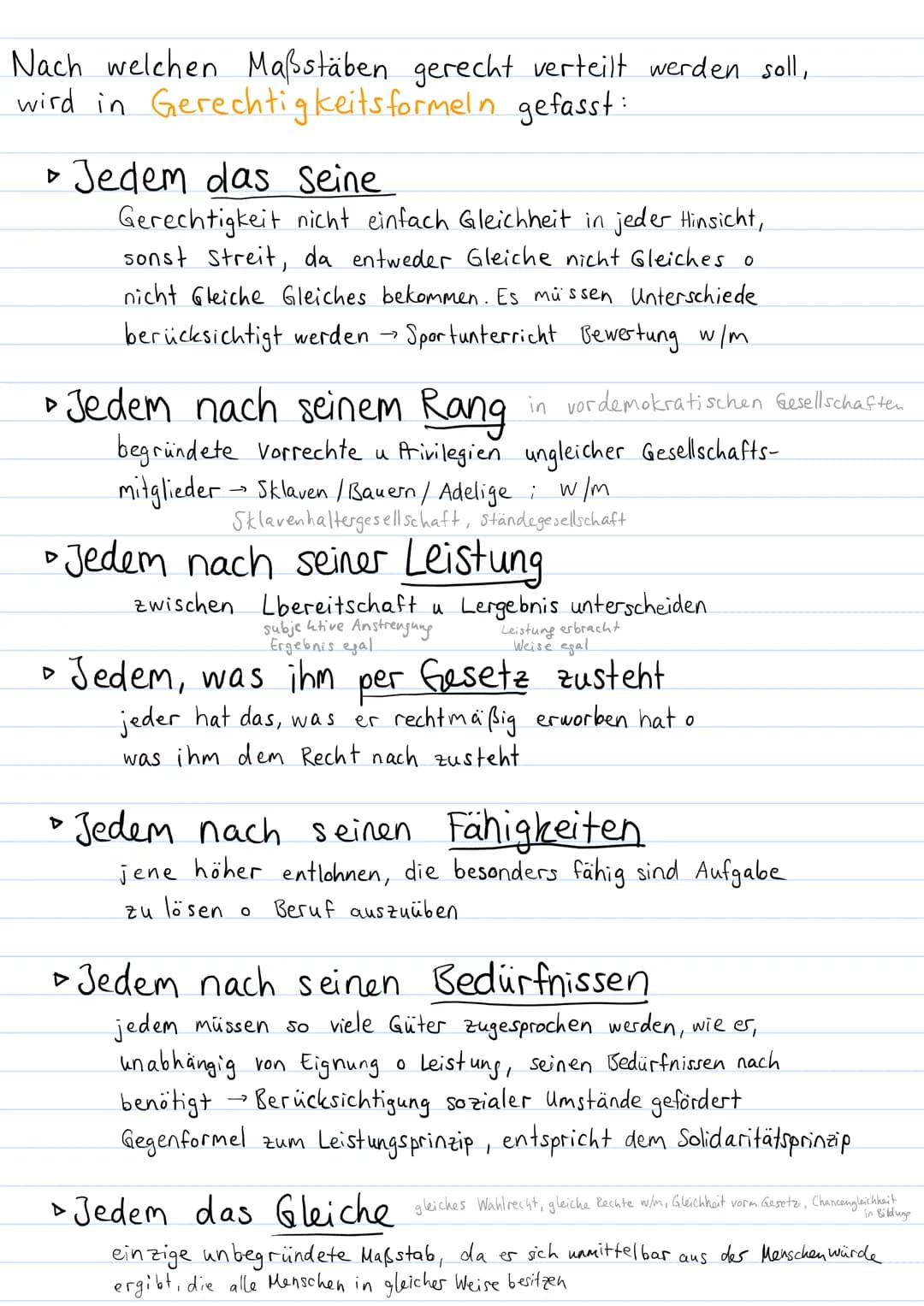 Verteilungsgerechtigkeit.
Gerechtigkeit zentrales Leitmotiv der Ethik.
Gerechtigkeit Gleichheit? im Ergebnis.
=
- Chancengleichheit?
=
= Rec