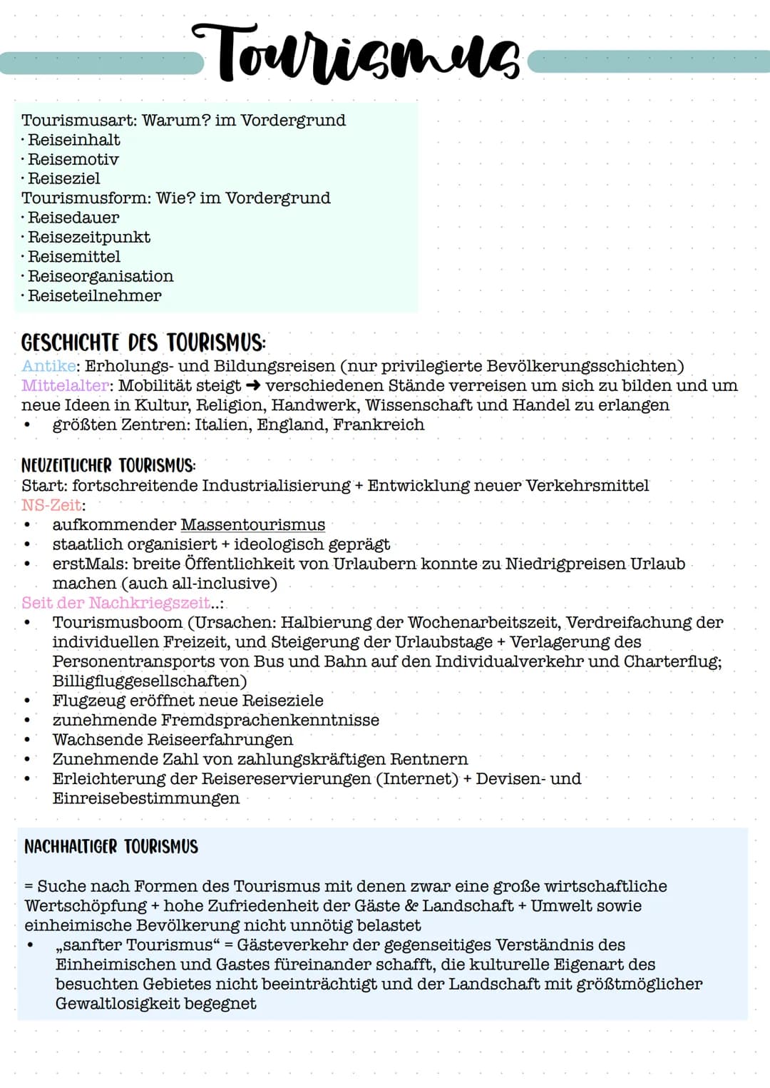 Tourismusart: Warum? im Vordergrund
Reiseinhalt
• Reisemotiv
• Reiseziel
Tourismusform: Wie? im Vordergrund
Reisedauer
.
• Reisezeitpunkt
Re