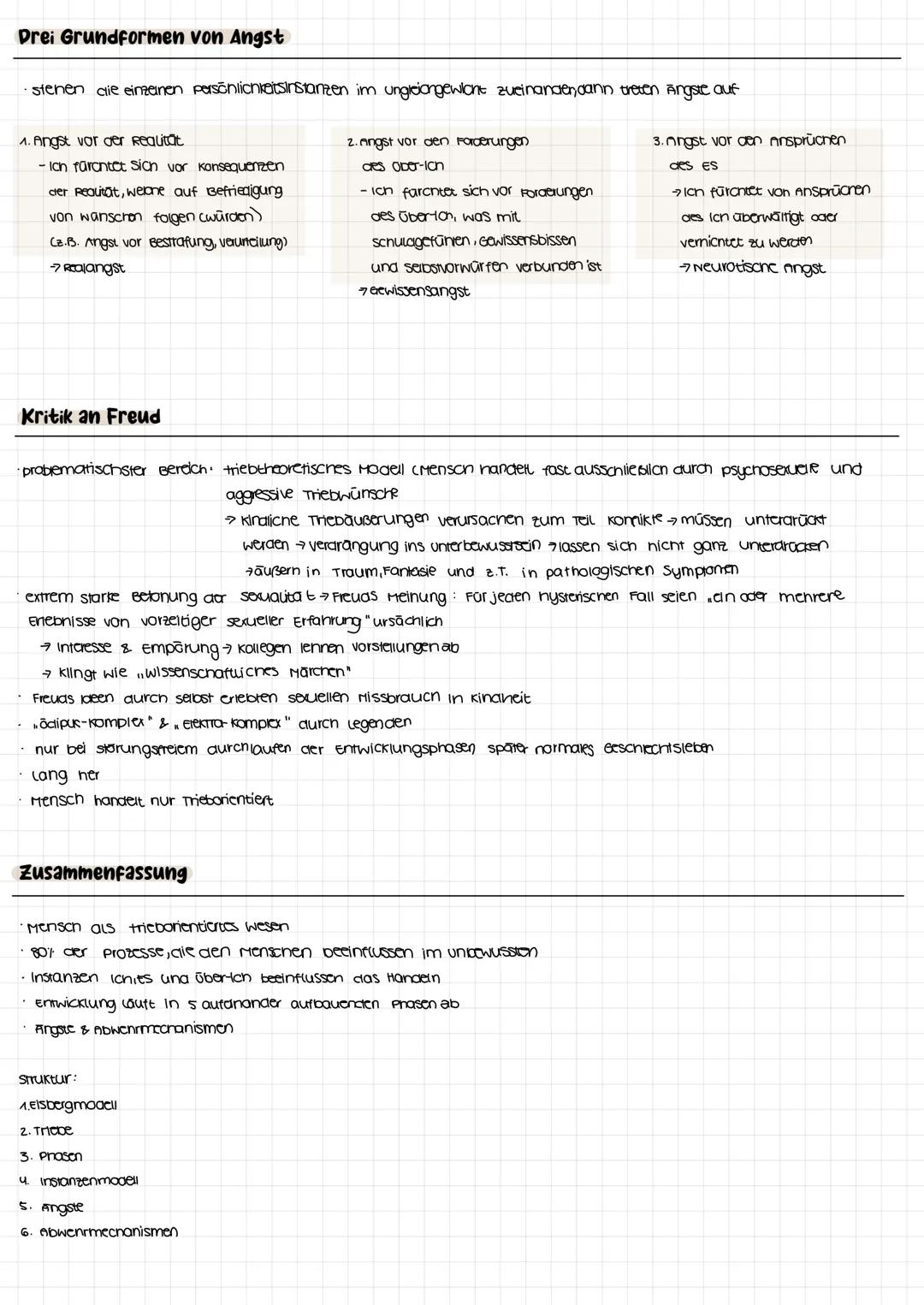 Klausuraufbau
Allgemein:
- 3 Aufgaben
- Thema: Freuds Theorie psychoanalyse
cauer: 135 Minuten
- Aufgaben zum Fallbeispiel
Aufgabe 2- Anwend