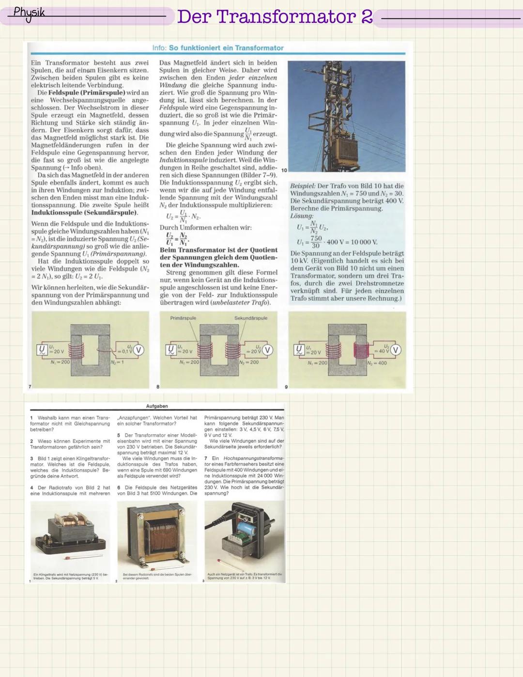 Transformator Aufbau & Funktion einfach erklärt - Skizze, Schaltplan und Anwendung