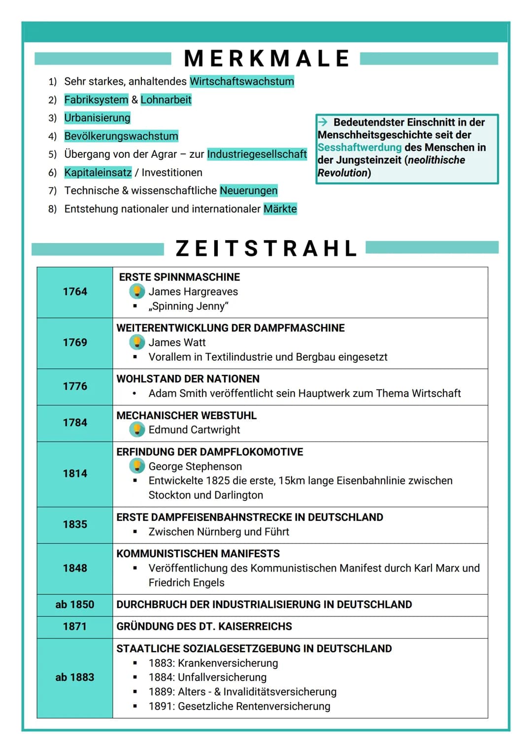 INDUSTRIELLE REVOLUTION
MERKMALE:
■
■
■
REVOLUTION
Umsturz bestehender Staats-, Rechts- & Lebensverhältnisse
Oftmals gewaltsam
Beteiligung g