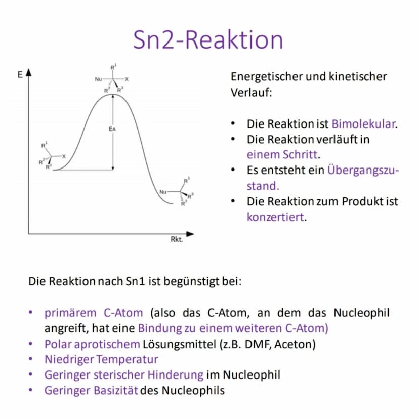 R¹
R³
xo
Sn1-Reaktion
R¹.
Summe
R3
Nu
Nu
R¹
Cat
R¹
+ Nu
R² 50%
R³
R³
Nu
R² 50%
Schritt 1:
Die Abgangsgruppe x verlässt das Molekül. Es entst