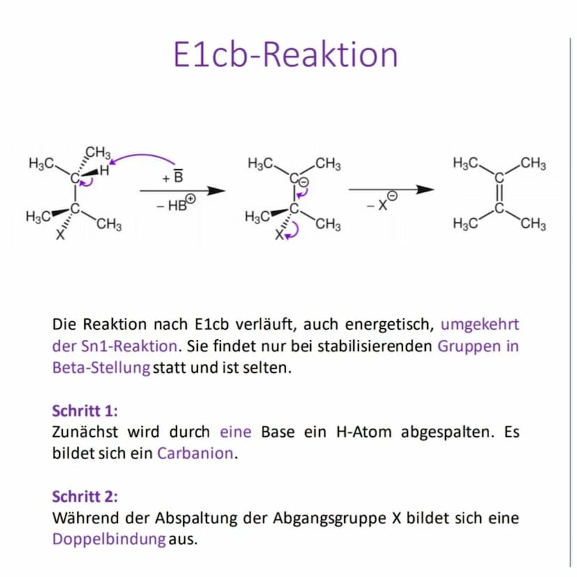 R¹
R³
xo
Sn1-Reaktion
R¹.
Summe
R3
Nu
Nu
R¹
Cat
R¹
+ Nu
R² 50%
R³
R³
Nu
R² 50%
Schritt 1:
Die Abgangsgruppe x verlässt das Molekül. Es entst
