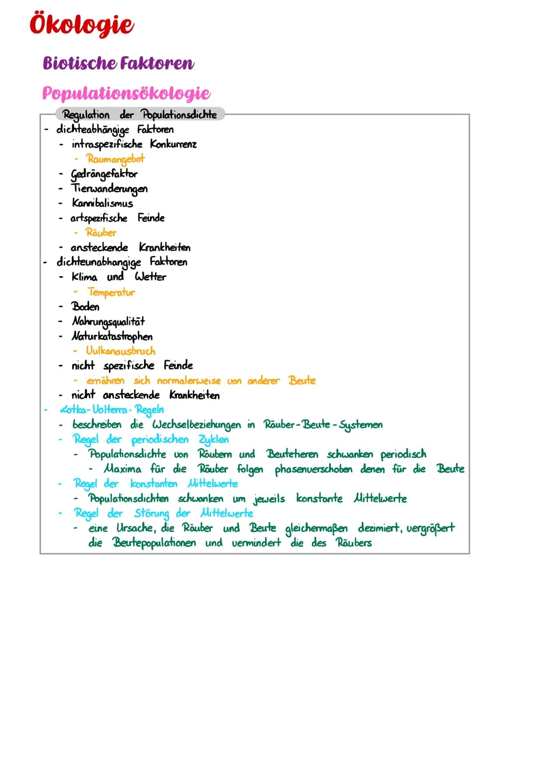 Ökologie
Biotische Faktoren
Populationsökologie
Population
Gruppe von Individuen einer Art
leben als Fortpflanzungsgesellschaft
in einem bes