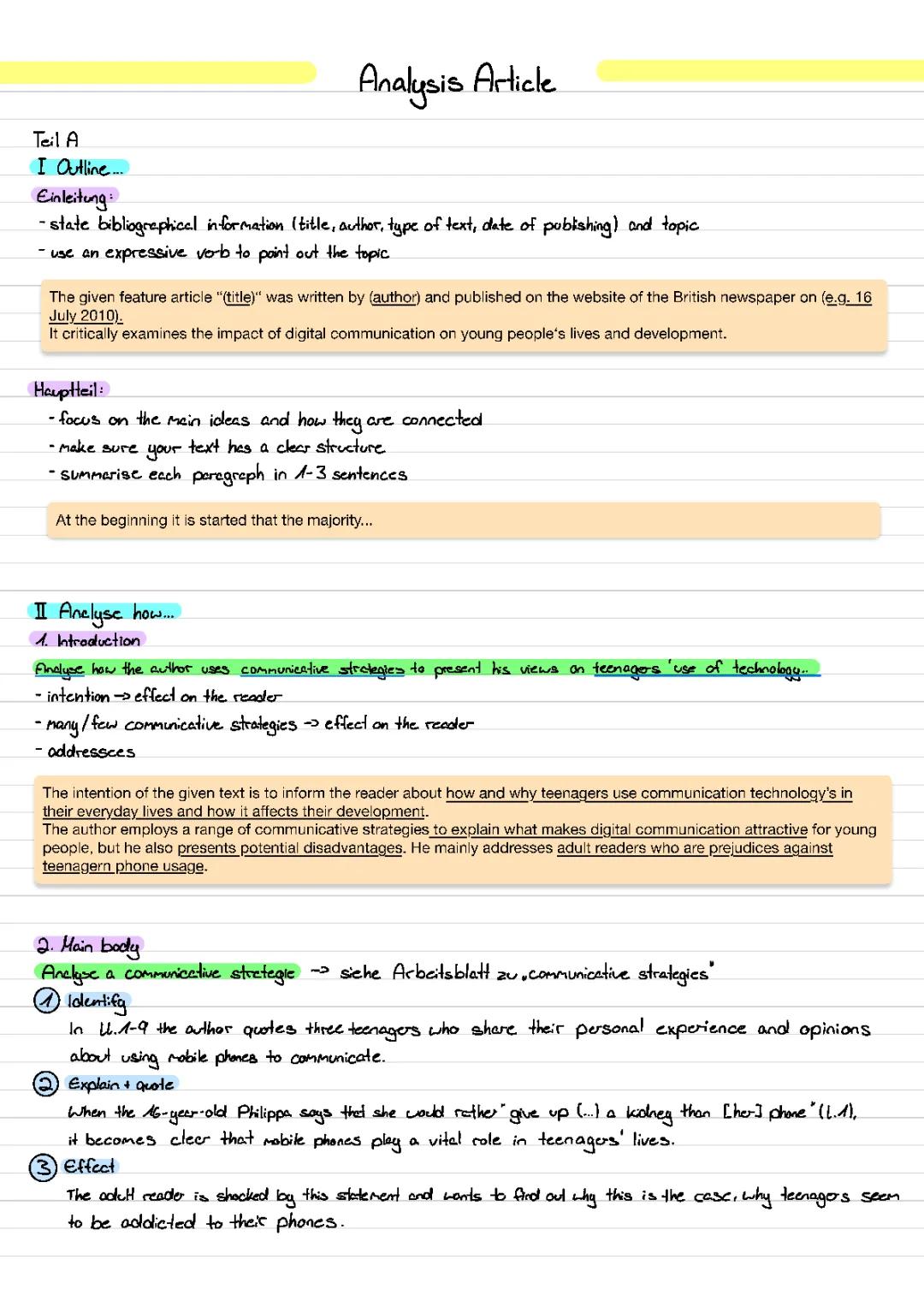 How to Write an Analysis: Easy Textanalyse and Kommunikationsstrategie Tips