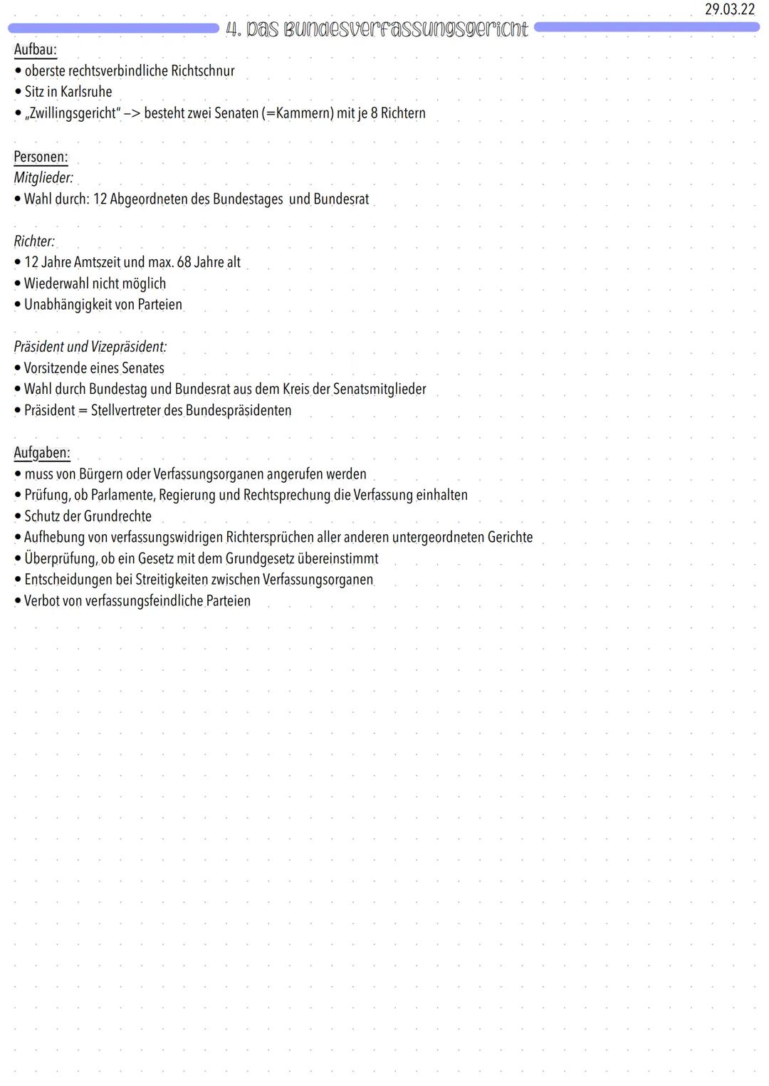 Aufgaben:
• Gesetzgebung
Wahl des Bundeskanzlers und wichtiger Staatsoberhaupte
wichtige Kontrollfunktion gegenüber der Bundesregierung
Fest