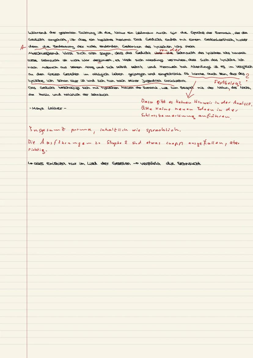 
<p>Das Gedicht "Sehnsucht" von Joseph von Eichendorff aus dem Jahr 1834 thematisiert die Gefühle, die das lyrische Ich verspürt, als es zwe