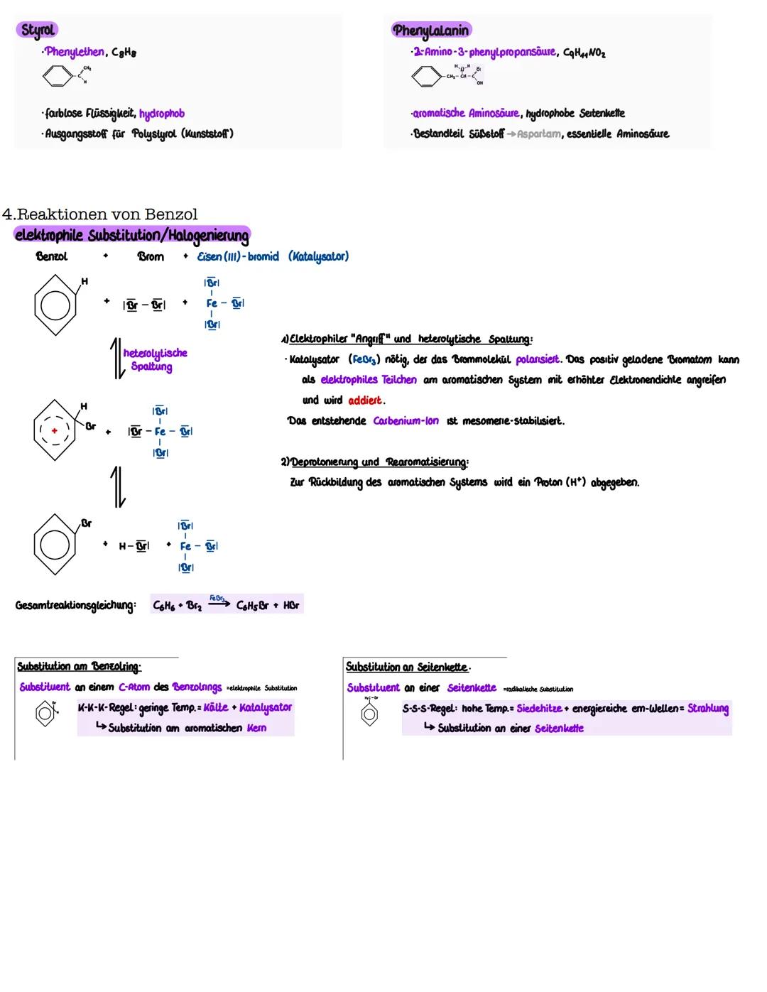 # AROMATEN

1.Definition Aromaten

- Aromaten= ebene, cyclische Kohlenwasserstoffe, durchgehendes System konjugierter Doppelbindungen mit de