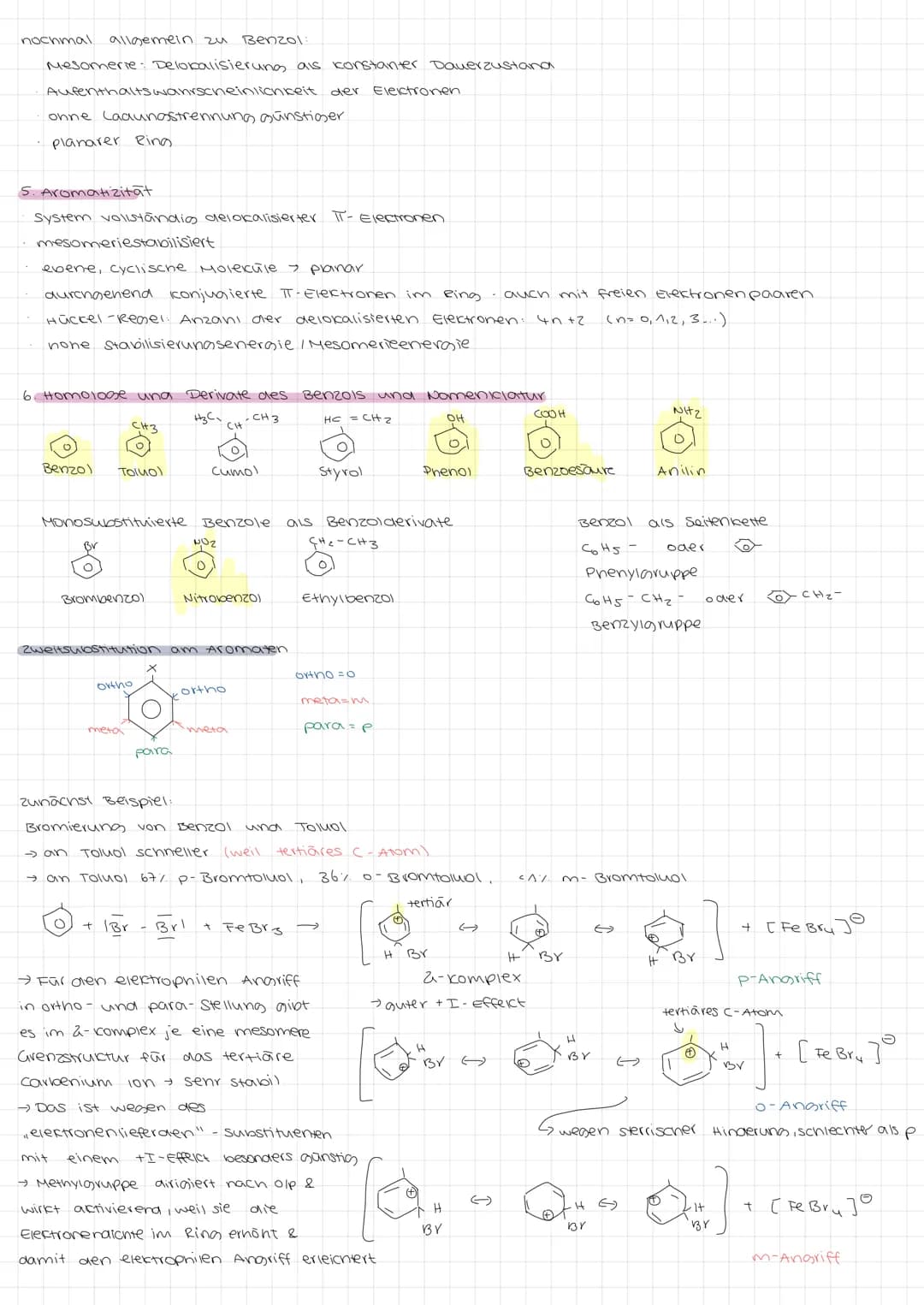 H
Chemie
AROMATEN
1. Benzol & keculé
C
1
2. Herstellung von Benzol
11
H
3. Reaktionen des Benzols
Nebenprodukt bei der verkoniung von Steinc
