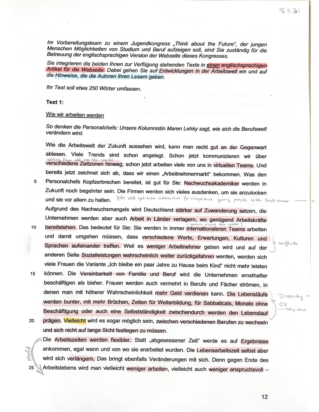 5
10
15
20
25
Im Vorbereitungsteam zu einem Jugendkongress ,Think about the Future", der jungen
Menschen Möglichkeiten von Studium und Beruf