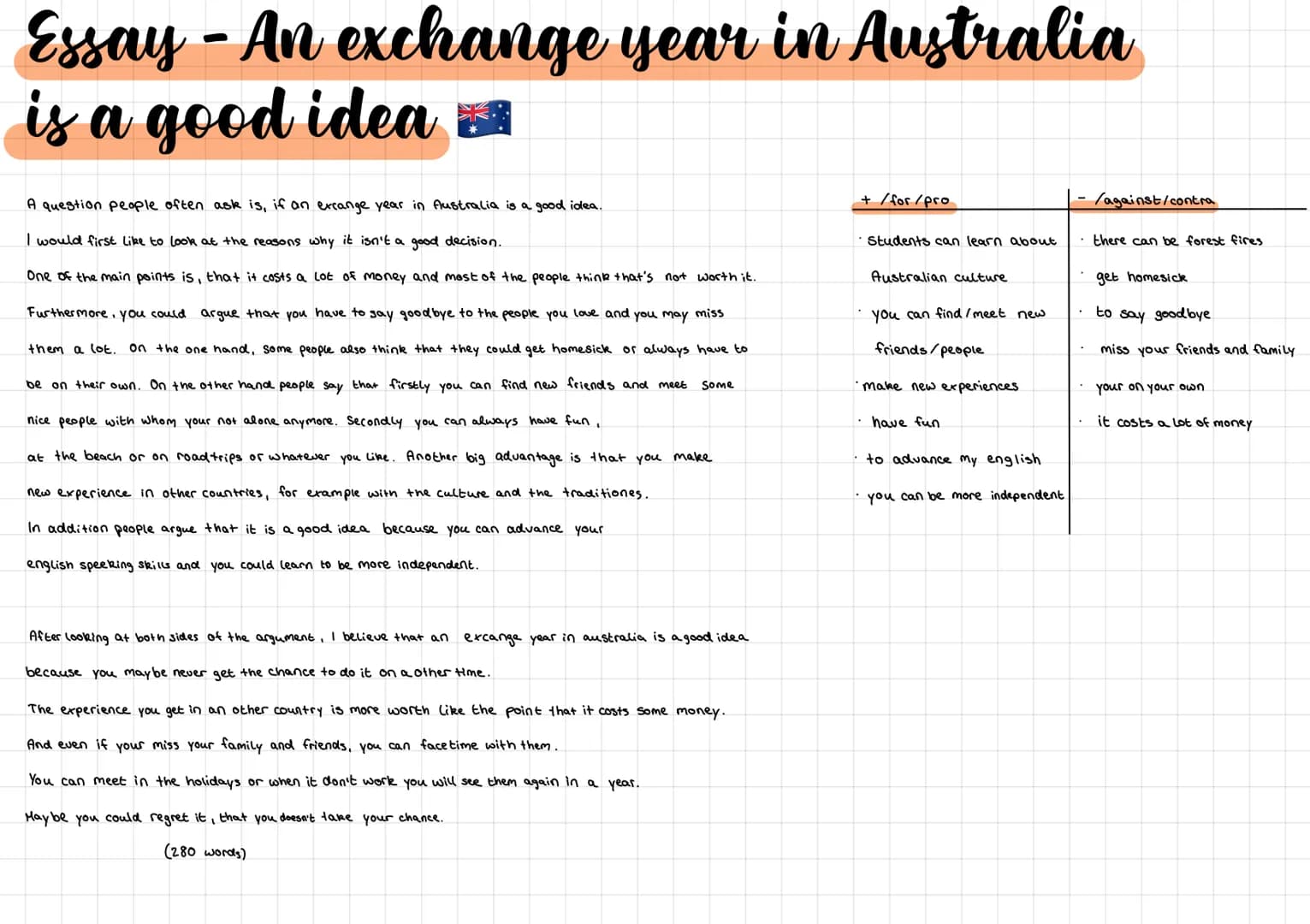 Essay - An exchange year in Australia
is a good idea
A question people often ask is, if an ercange year in Australia is a good idea.
I would