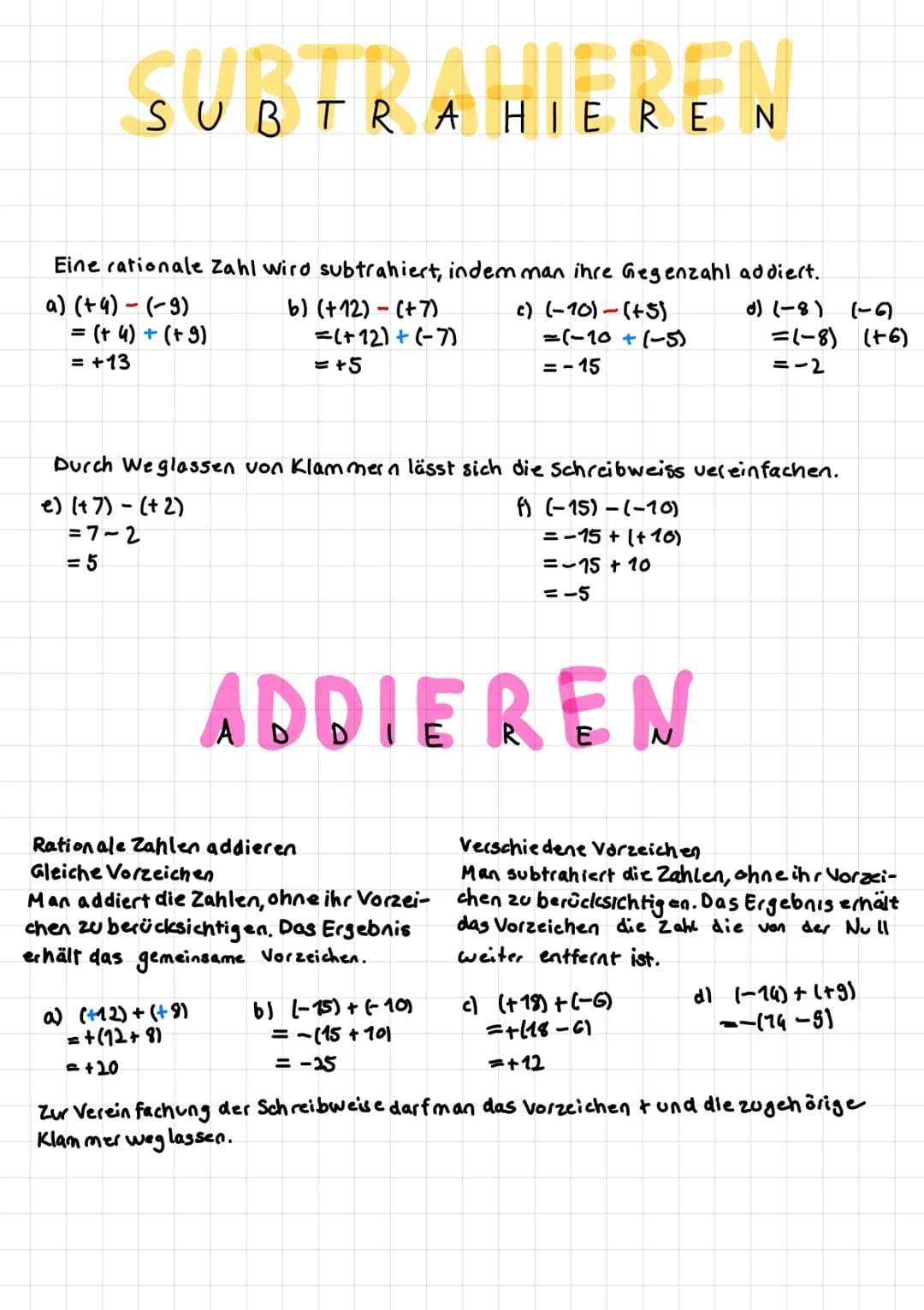 DIVIDIEREN
Rationale Zahlen dividieren
Man dividiert zunächst die beiden rationalen Zahlen ohne Berücksichtigung ihrer
Vorzeichen.
Gleiche V