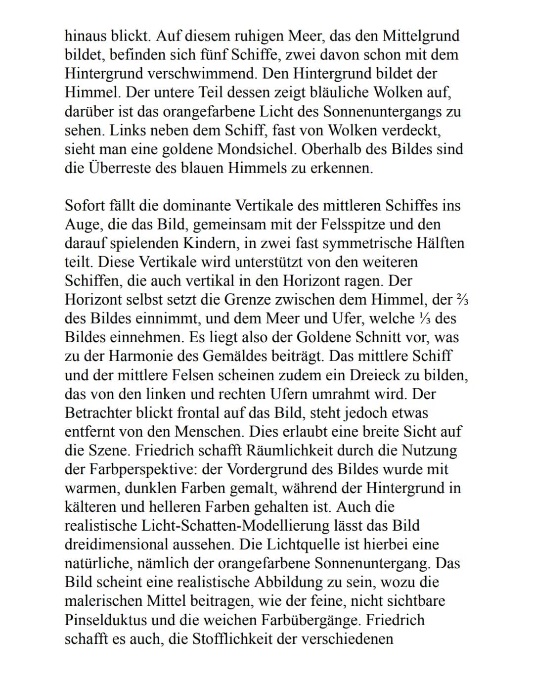 Caspar David Friedrich im Vergleich mit Paul Cézanne
Nur 45 Jahre liegen zwischen den beiden vorliegenden
Werken, ,,Die Lebensstufen“ von Ca