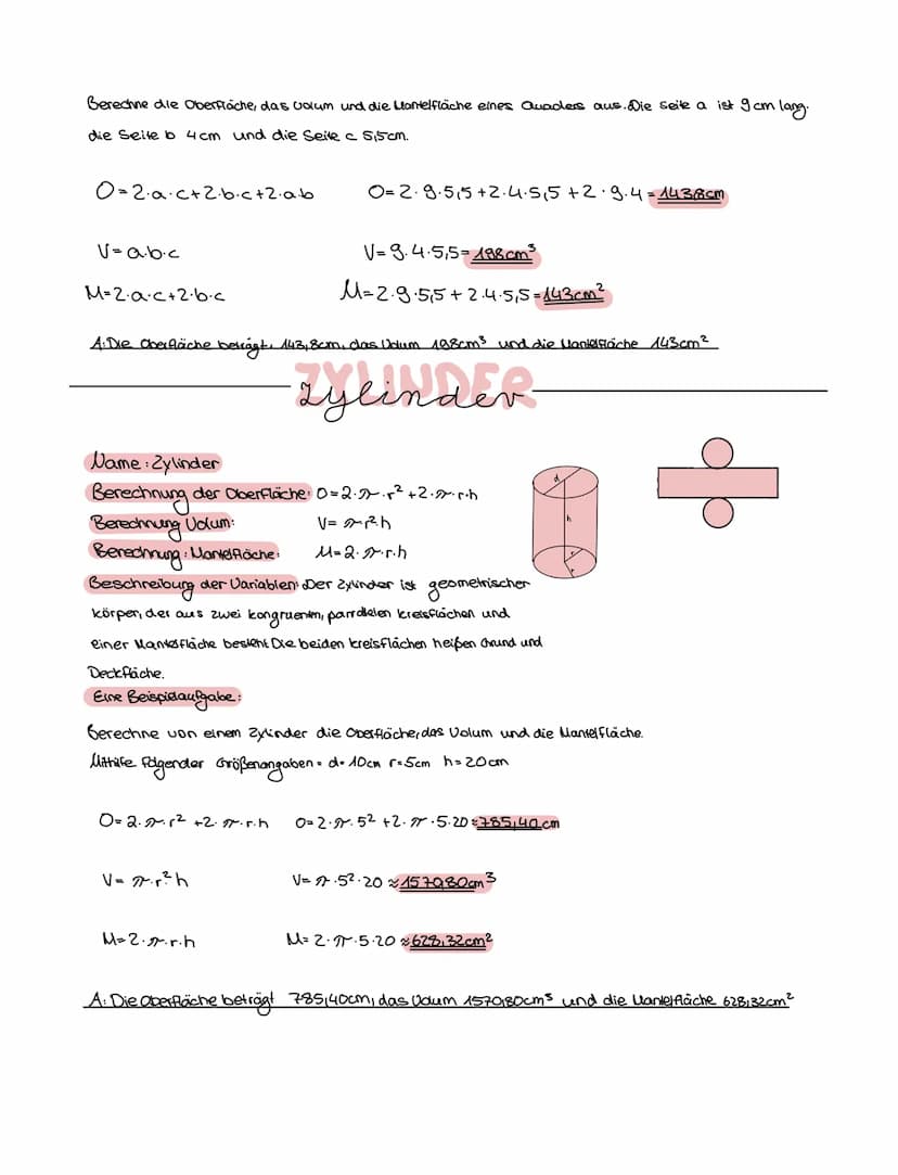 -mathe lernzettel
Würfel.
Steckbrief der verschiedenen körper.
Name : Würfel
Berechnung Oberfläche: O=6·a²
Berechnung Volum:
v=a²(aaa)
Mante