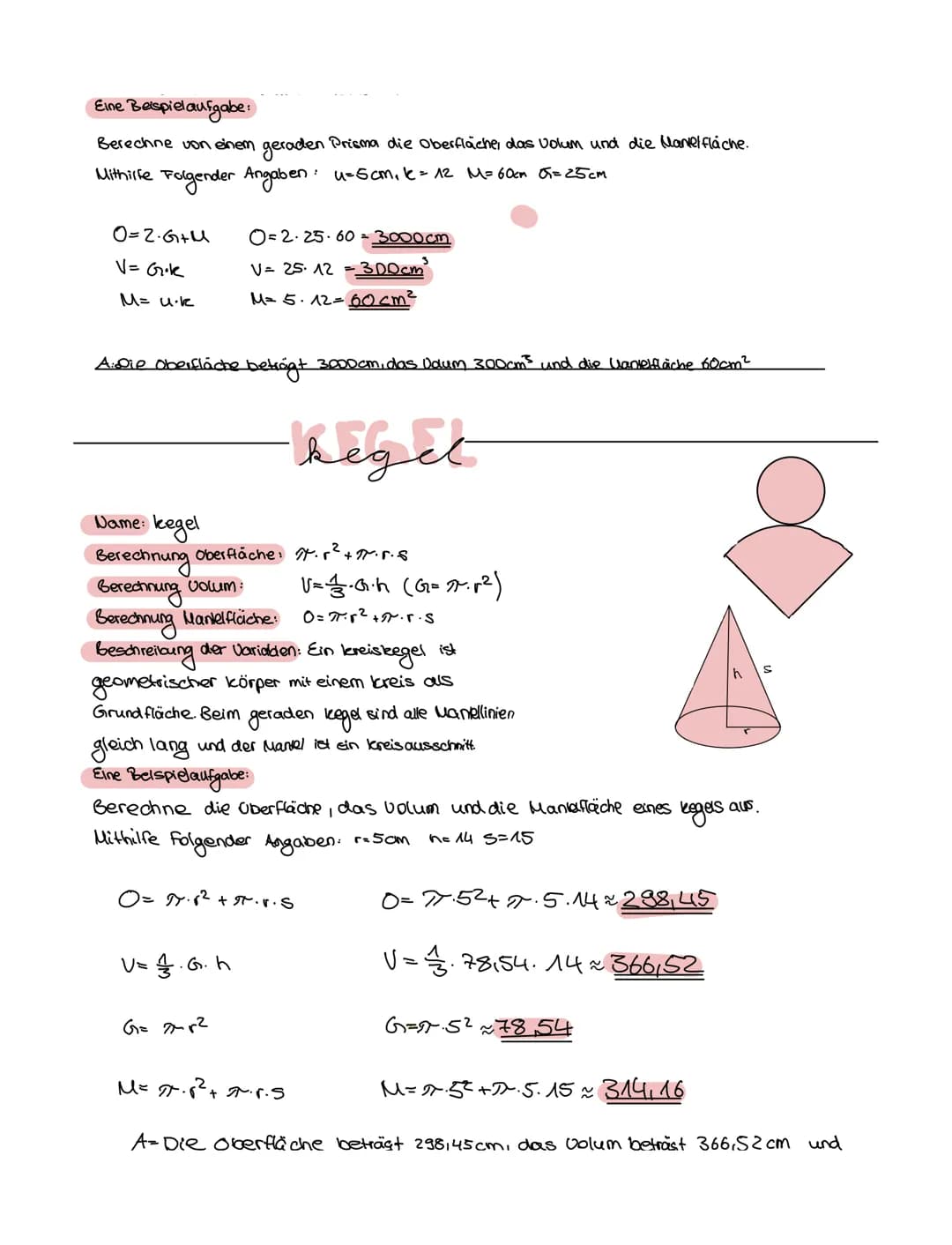 -mathe lernzettel
Würfel.
Steckbrief der verschiedenen körper.
Name : Würfel
Berechnung Oberfläche: O=6·a²
Berechnung Volum:
v=a²(aaa)
Mante