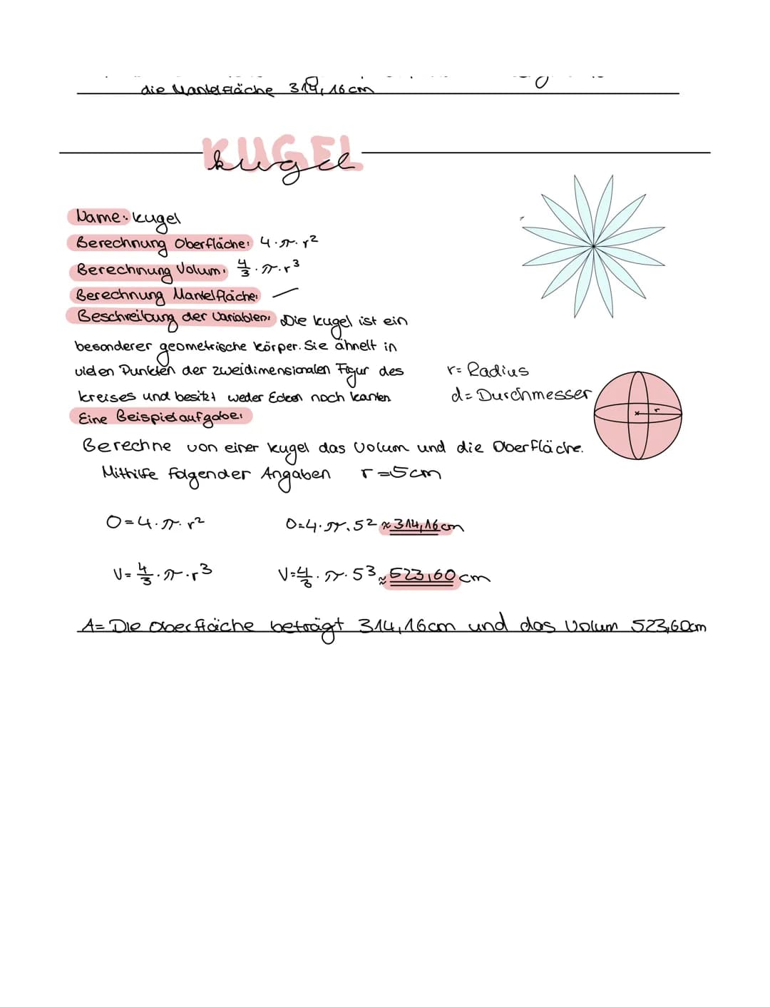 -mathe lernzettel
Würfel.
Steckbrief der verschiedenen körper.
Name : Würfel
Berechnung Oberfläche: O=6·a²
Berechnung Volum:
v=a²(aaa)
Mante