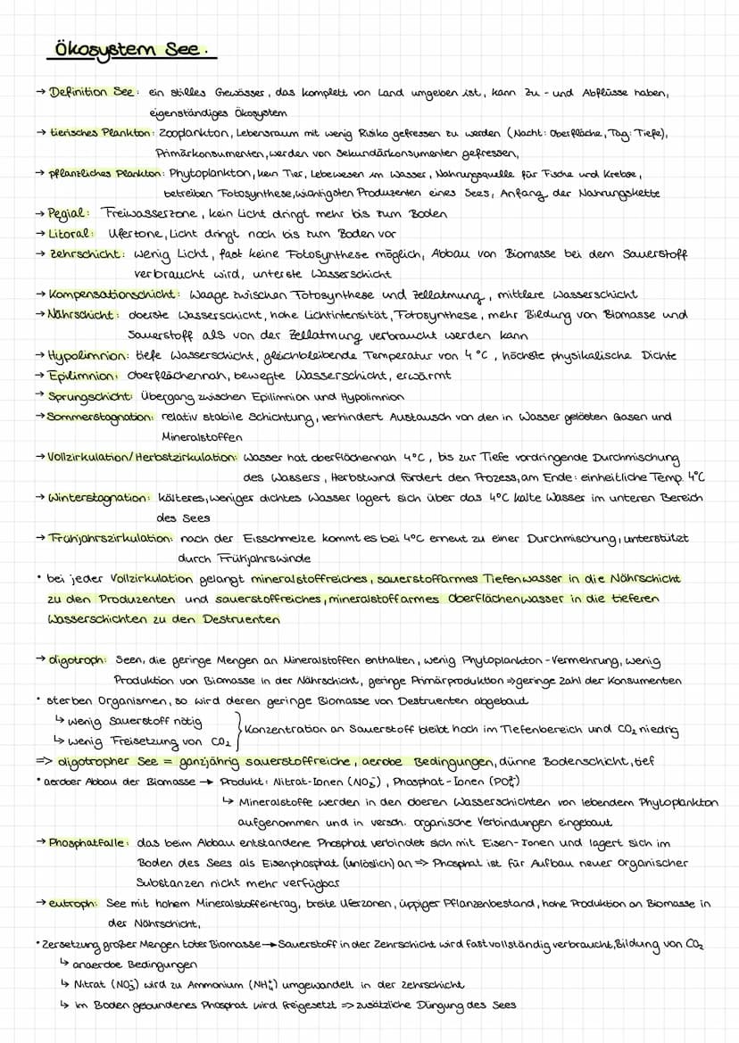 Themen Stoffkreisläufe, Energiefluss, Trophiestufen
.
.
Biologieklausur Nr.4
Stoffaufbau-Fotosynthese
Okosystem See
Stoffkreislaufe
→ Ökosys