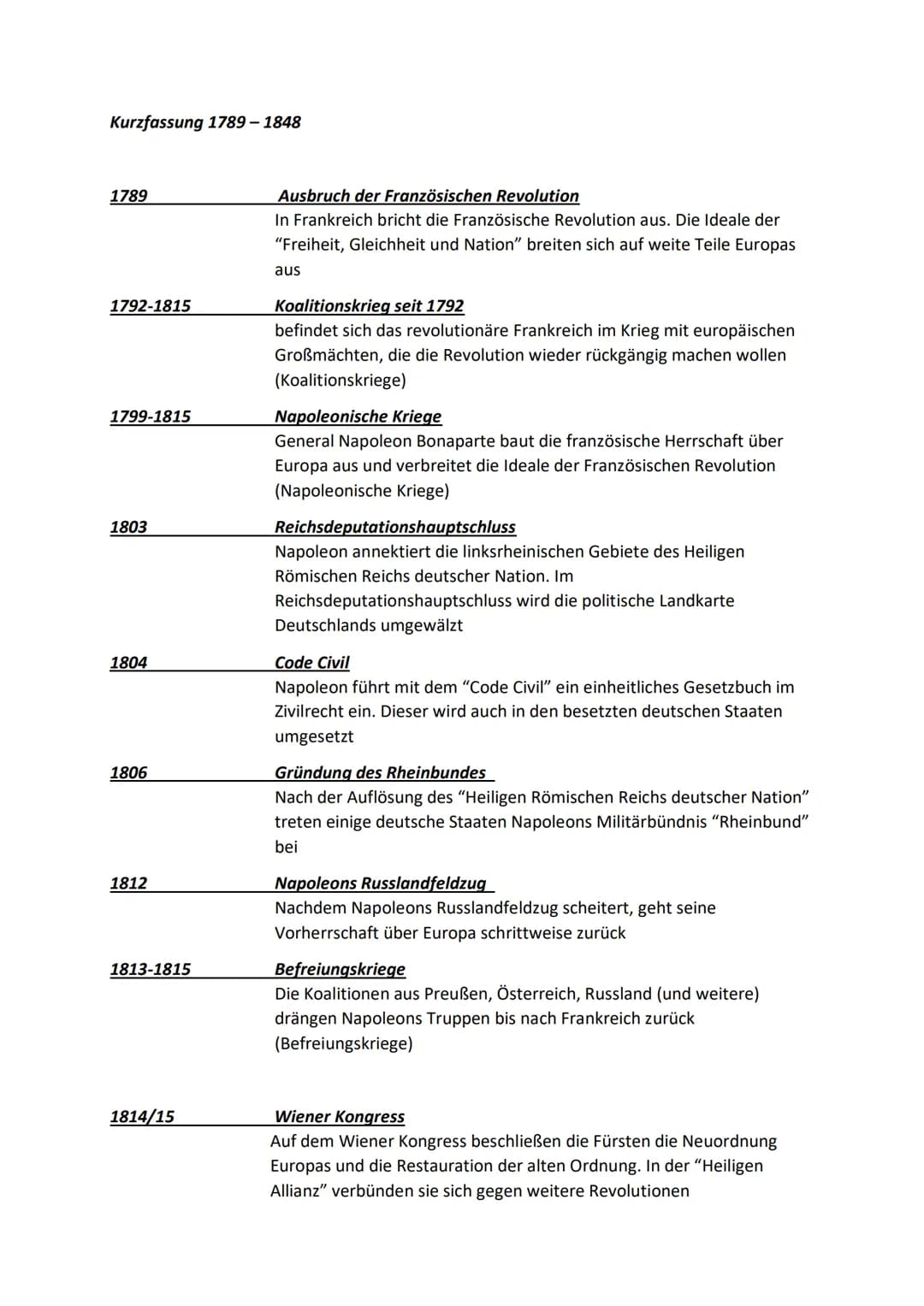 -Geschichte Lernzettel Abitur 2023-
Französische Revolution 1789 - 1799
Ursachen der Französischen Revolution:
Hungersnot; -> steigende Lebe