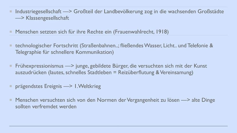 EXPRESSIONISMUS
von Hannah INHALTSVERZEICHNIS
▪ Expressionismus (Allgemein)
▪ Historischer Hintergrund
Themen & Motive
▪ Form, Komposition, 
