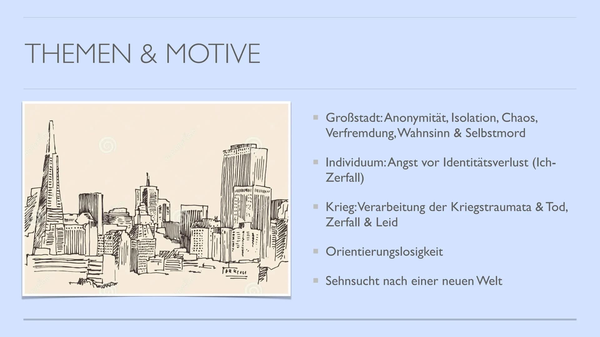 EXPRESSIONISMUS
von Hannah INHALTSVERZEICHNIS
▪ Expressionismus (Allgemein)
▪ Historischer Hintergrund
Themen & Motive
▪ Form, Komposition, 