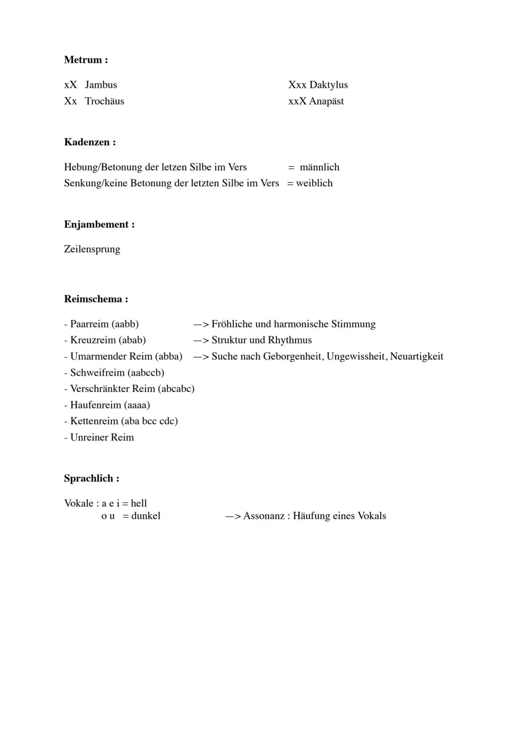 Deutsch Klausur
Aufbau Gedichtanalyse
1. Einleitungsgedanke
Titel des Gedichts
Name des Autors
Erscheinungsjahr, wenn angegeben
• Gedichtart