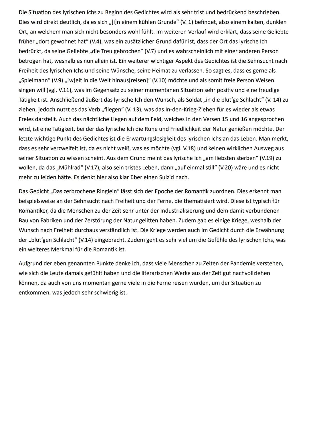 Deutsch Klausur
Aufbau Gedichtanalyse
1. Einleitungsgedanke
Titel des Gedichts
Name des Autors
Erscheinungsjahr, wenn angegeben
• Gedichtart