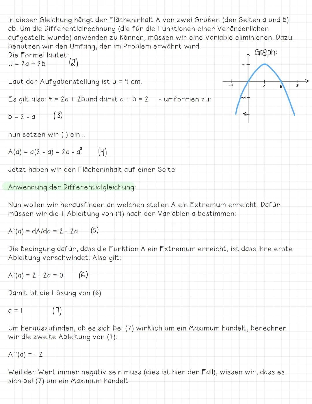 Extremalprobleme
Bei den Extremalproblemen oder Extremwertaufgaben geht es darum, dass
man die Extremwerte einer Funktion ermittelt. Diese F