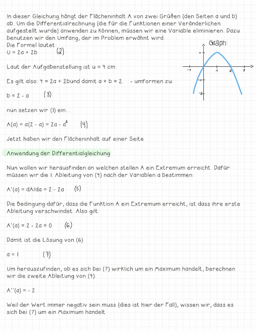 Extremalprobleme
Bei den Extremalproblemen oder Extremwertaufgaben geht es darum, dass
man die Extremwerte einer Funktion ermittelt. Diese F