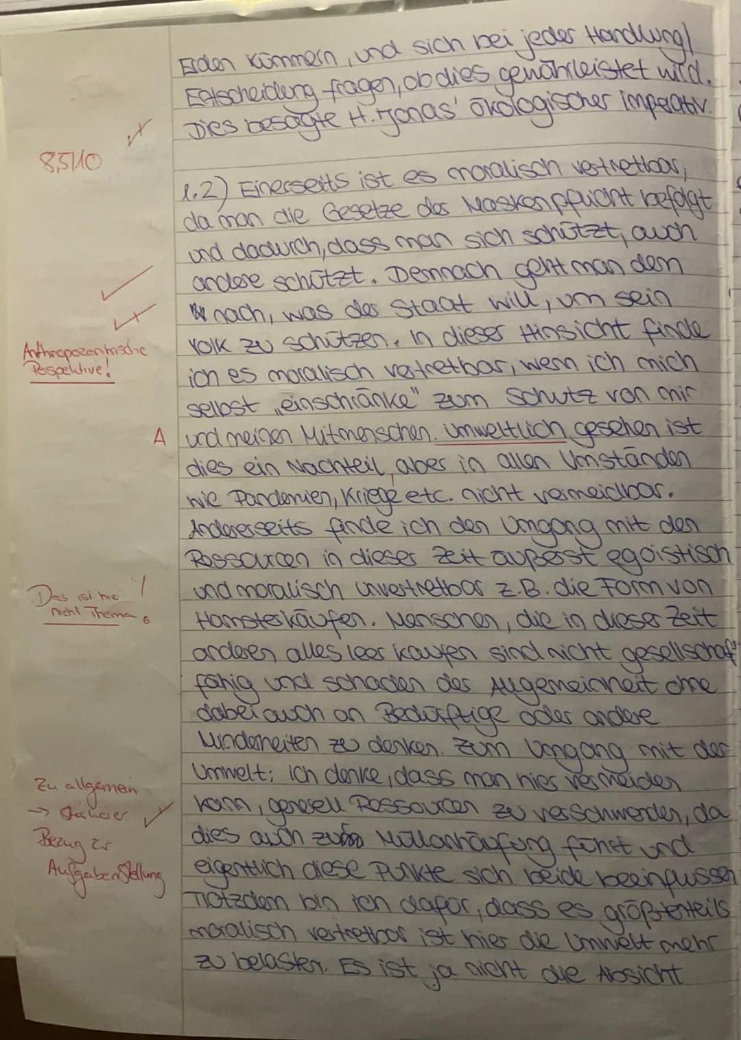 Datum:02.05.2022
Themenbereiche:
1.
Angewandte Ethik (Verantwortungsethik nach Hans Jonas)
Freiheit und Determination: Motive und Gründe men