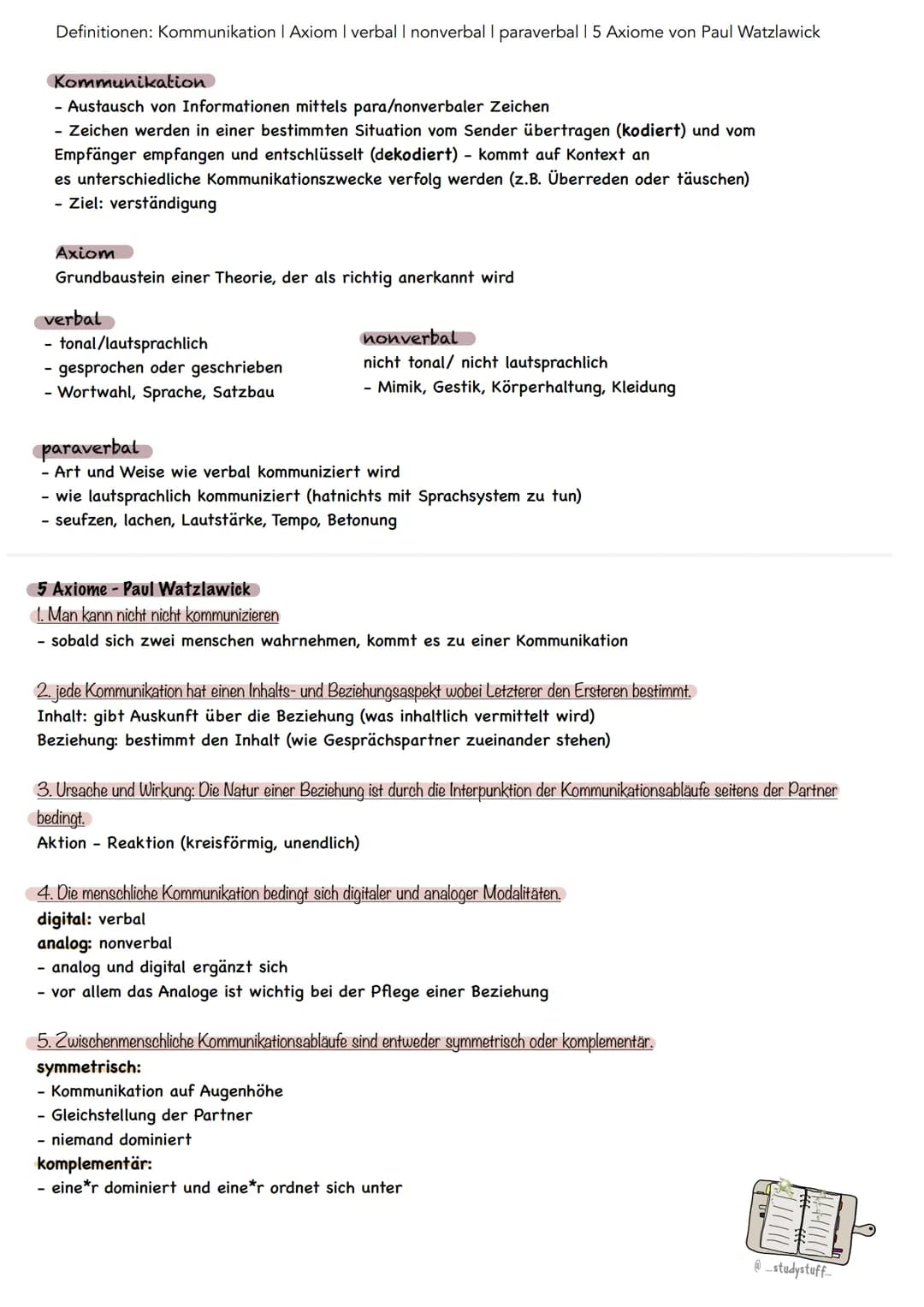 Definitionen: Kommunikation | Axiom I verbal I nonverbal I paraverbal | 5 Axiome von Paul Watzlawick
Kommunikation
- Austausch von Informati