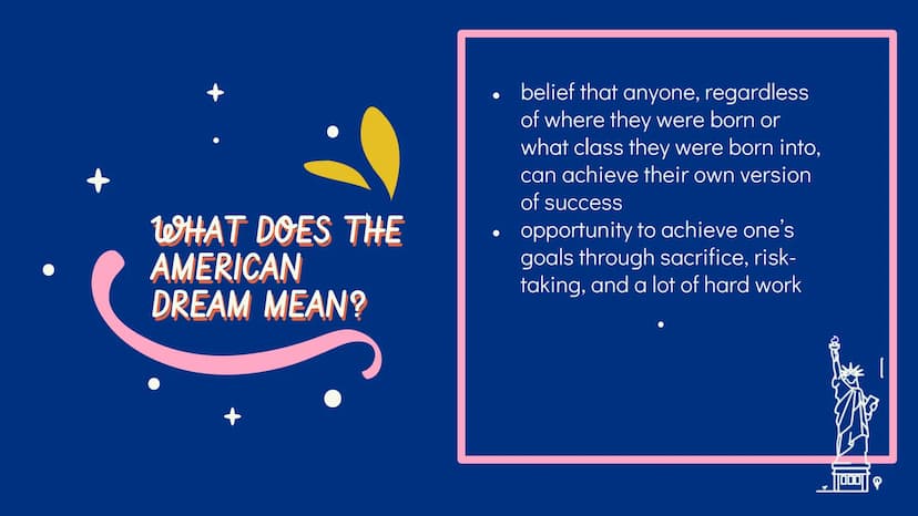 
<h2 id="introduction">Introduction</h2>
<p>The American dream - A dream or an illusion? Iva, Nele, Noah<br />
Good morning everyone. Many t