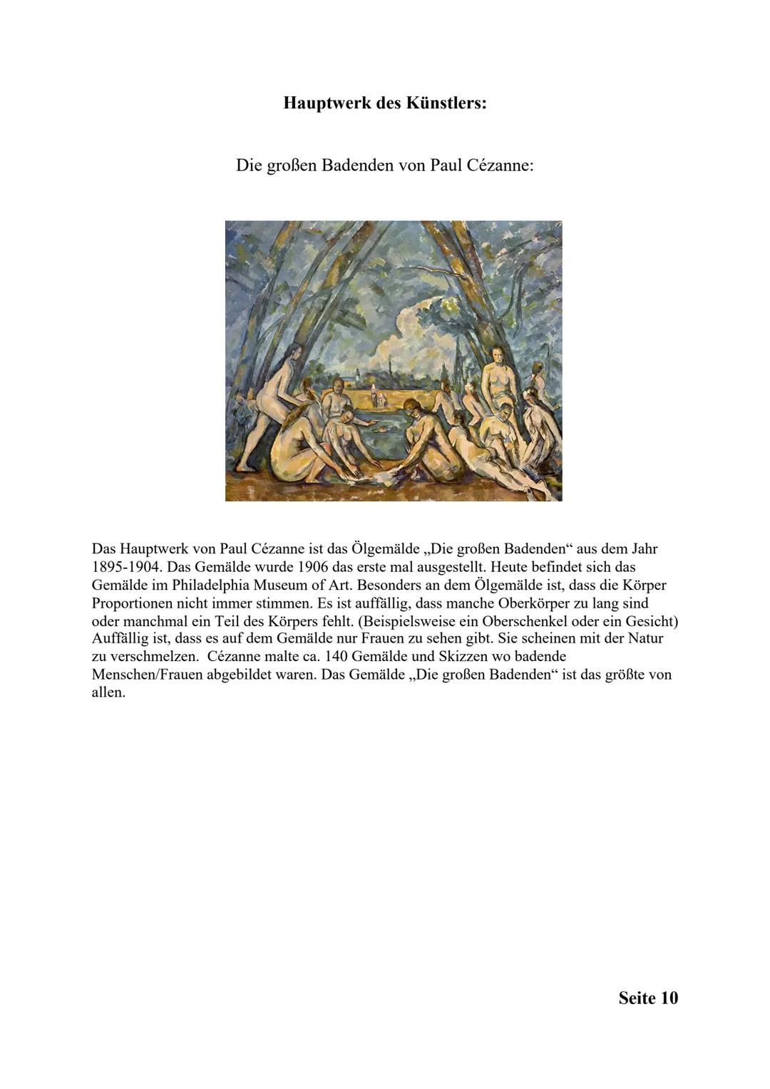 Biografie:
Paul Cézanne wurde am 19. Januar 1839 in Aix-en-Provence geboren. Er war das erste Kind
seiner Eltern Louis-Auguste Cézanne und A