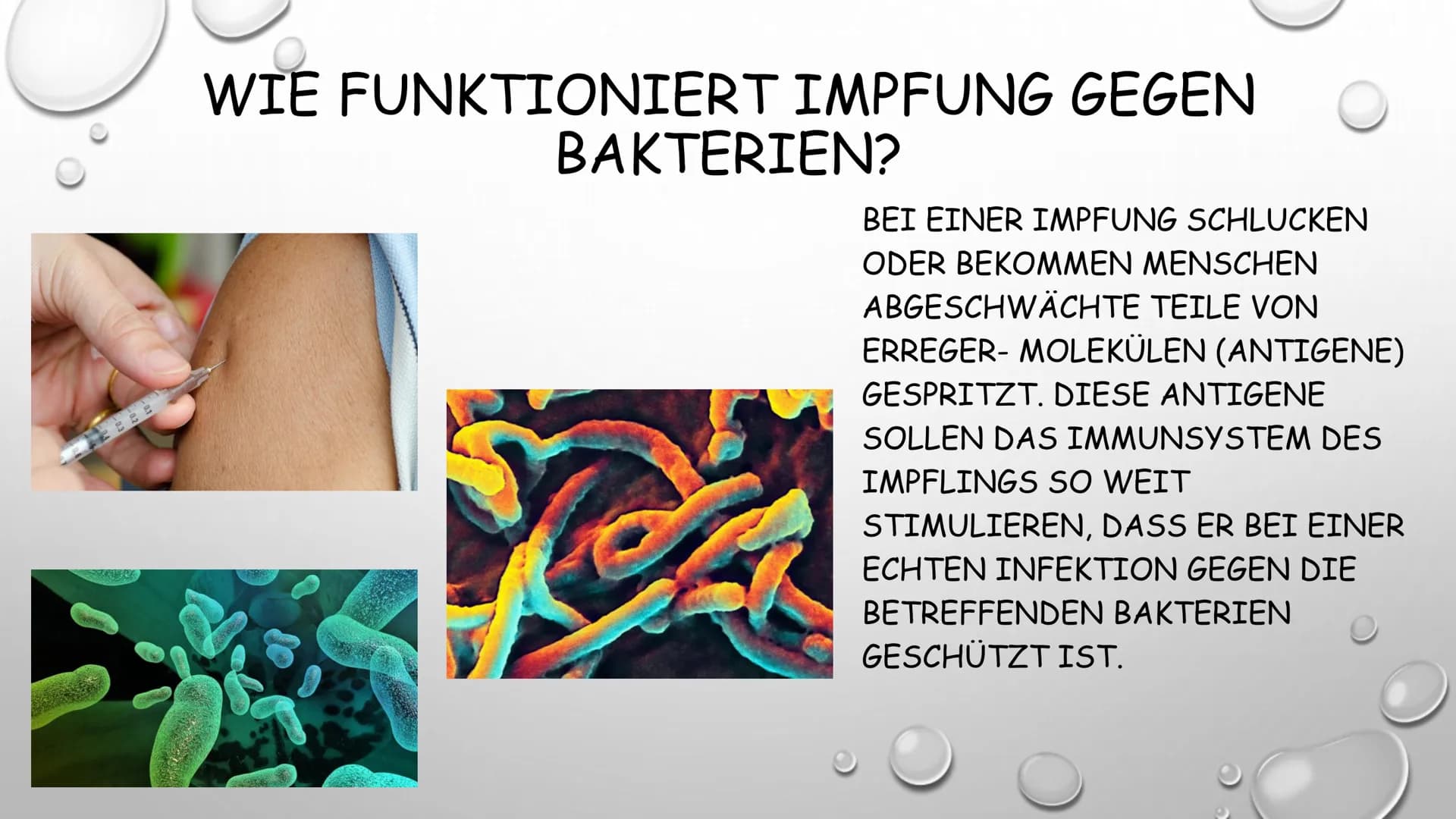
<p>Was bedeutet Impfen?<br />
Eine Impfung, auch Schutzimpfung oder Vakzination (ursprünglich die Infektion mit Kuhpockenmaterial; von Late