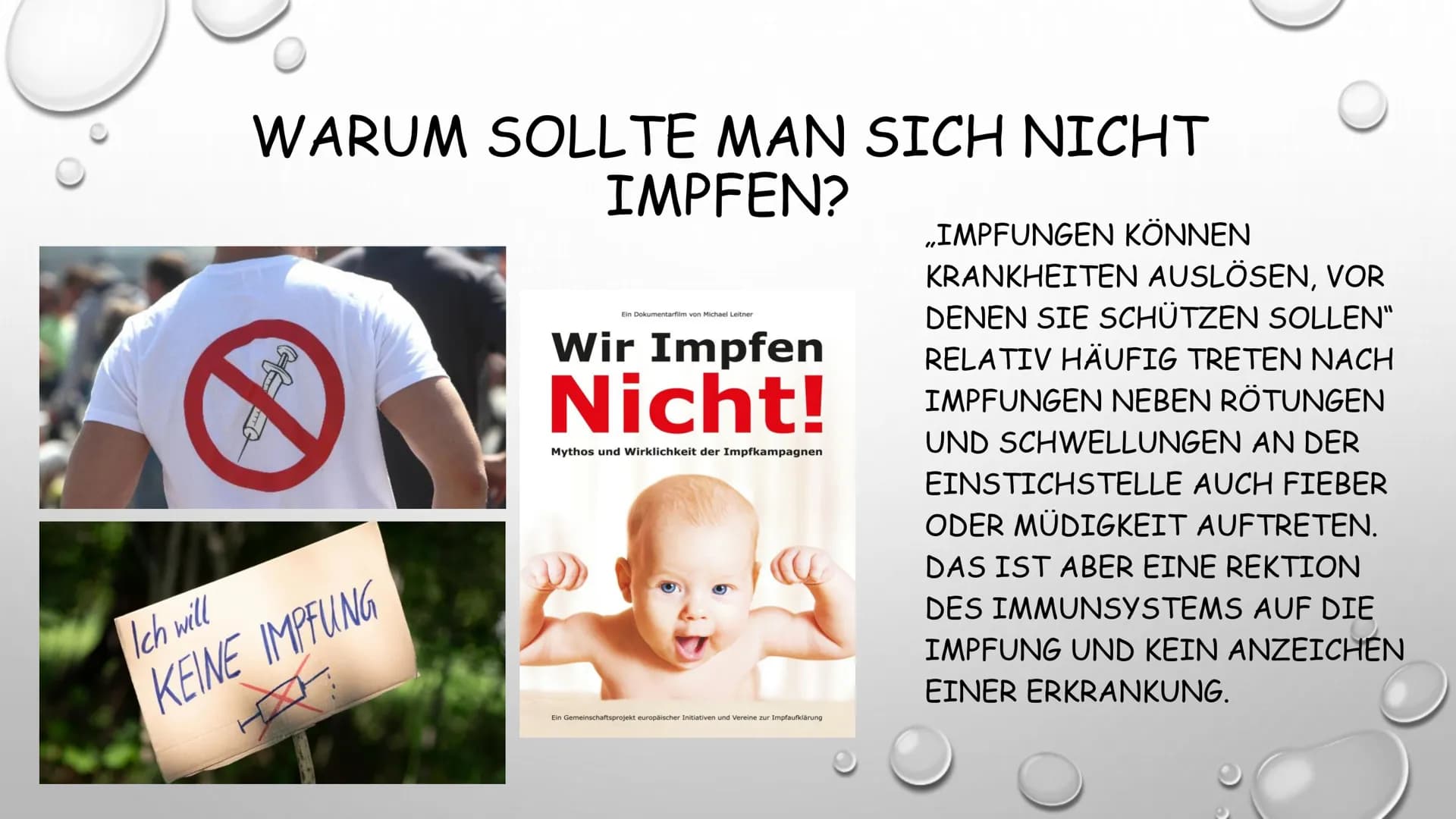 
<p>Was bedeutet Impfen?<br />
Eine Impfung, auch Schutzimpfung oder Vakzination (ursprünglich die Infektion mit Kuhpockenmaterial; von Late