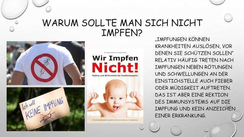 
<p>Was bedeutet Impfen?<br />
Eine Impfung, auch Schutzimpfung oder Vakzination (ursprünglich die Infektion mit Kuhpockenmaterial; von Late
