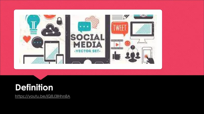 t
G+
O
Social Media
Presentation Content
Definition
The most popular social networks
O profiles
Facebook
YouTube
→ Whatsapp
Banned networks
