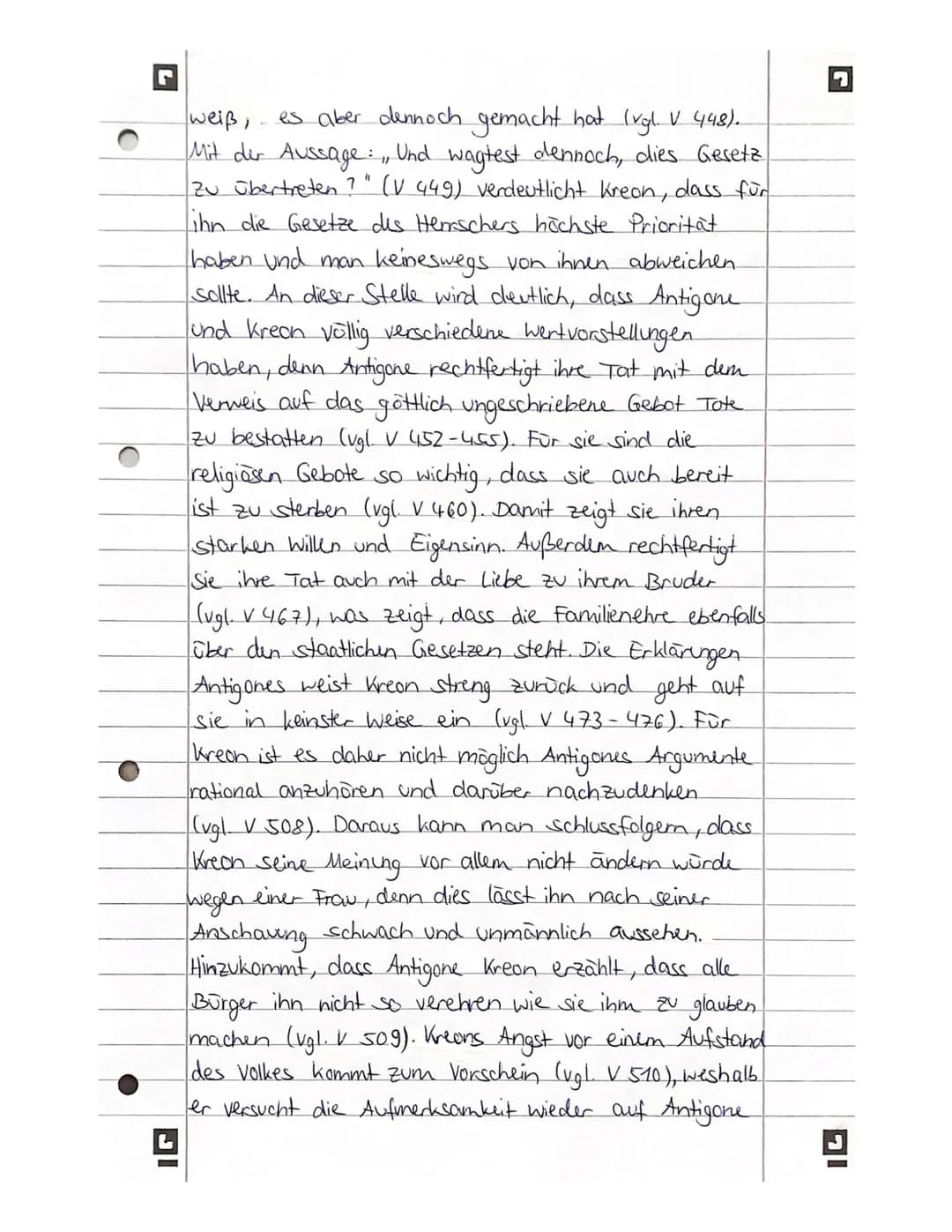 3.3.21 INTERPRETATION (V 441-525)
Das Drama, Antigone" wurde erstmals im Jahr
442 v. Chr. aufgeführt und wurde vorn griechischen
Dichter Sop