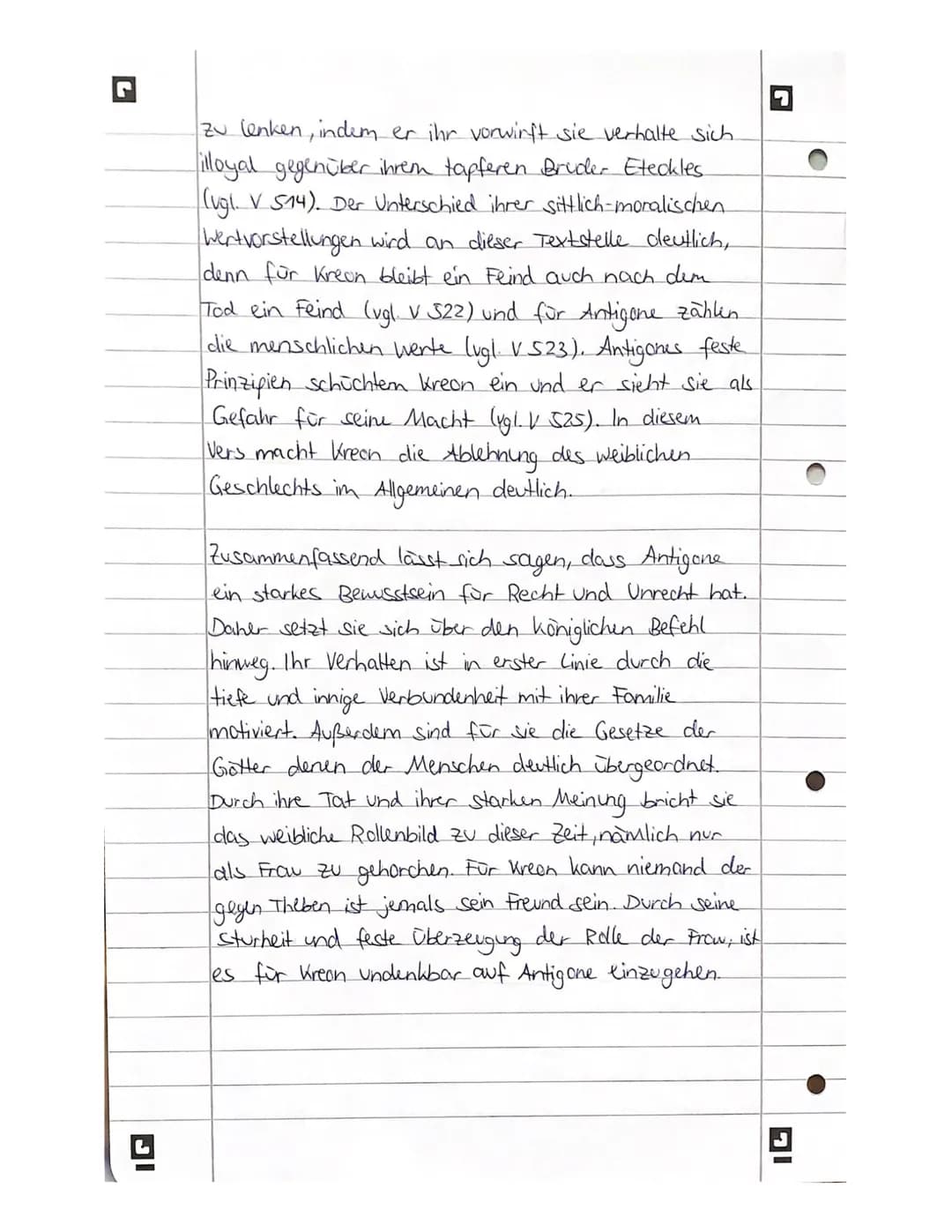 3.3.21 INTERPRETATION (V 441-525)
Das Drama, Antigone" wurde erstmals im Jahr
442 v. Chr. aufgeführt und wurde vorn griechischen
Dichter Sop