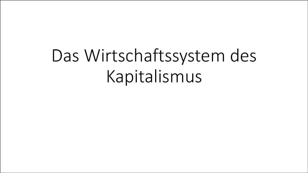 Kapitalismus 