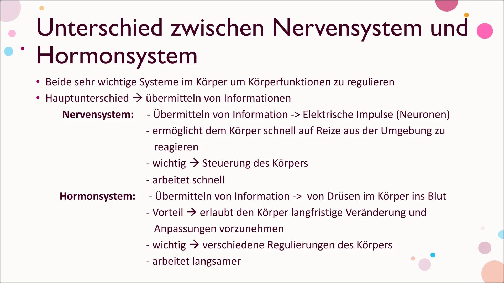 Hormone Inhalt
Was sind Hormone?
Hormonsystem
• Hormondrüsen
• Unterschied zwischen Nervensystem und Hormonsystem
• Östrogen
• Testosteron
•