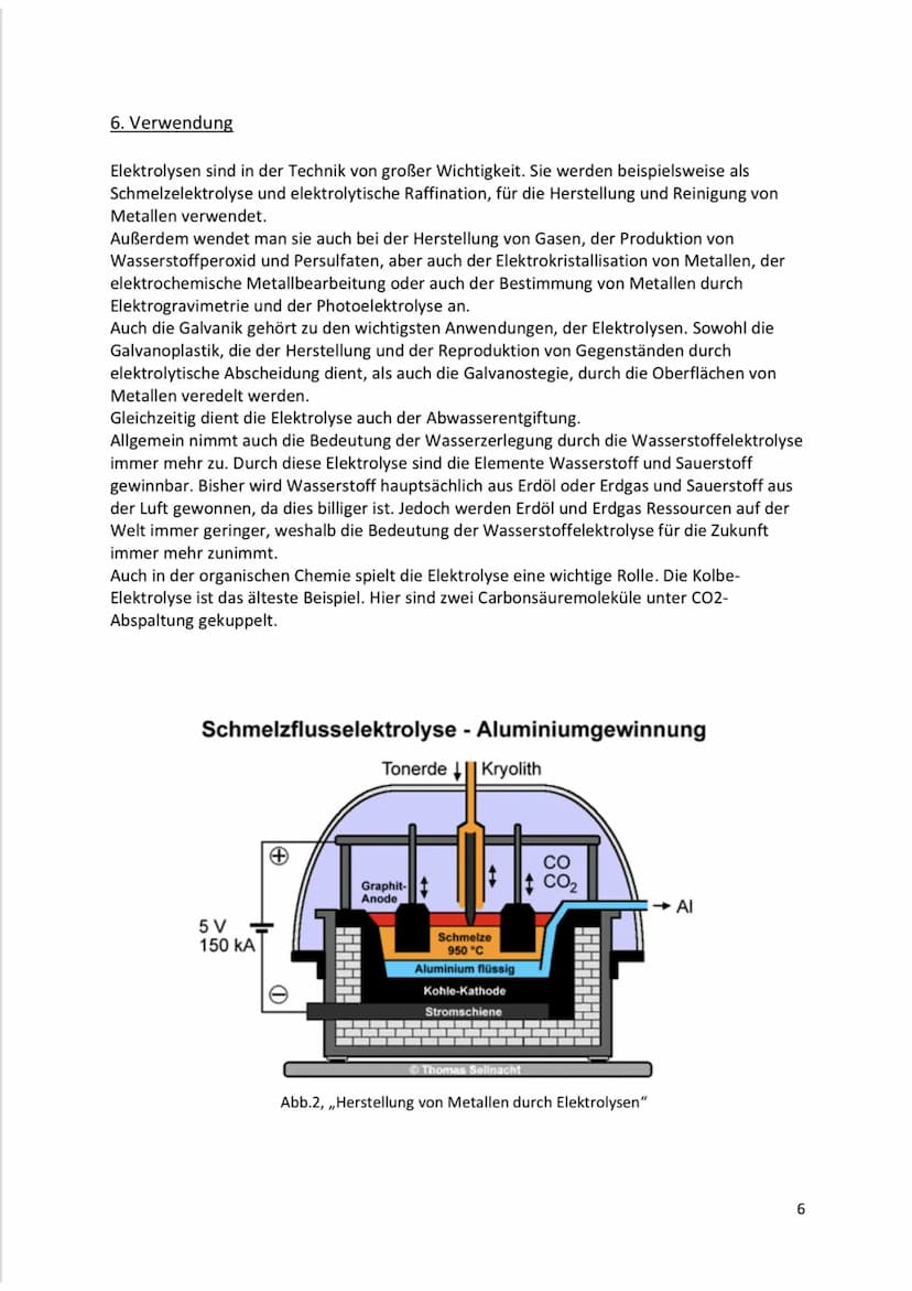 Elektrolysen
Ausarbeitung zum Thema: Elektrolysen
00.0, 15.0, 0.0%. Obrov
OO Inhaltsverzeichnis
1. Definition und Allgemeines
2. Geschichte
