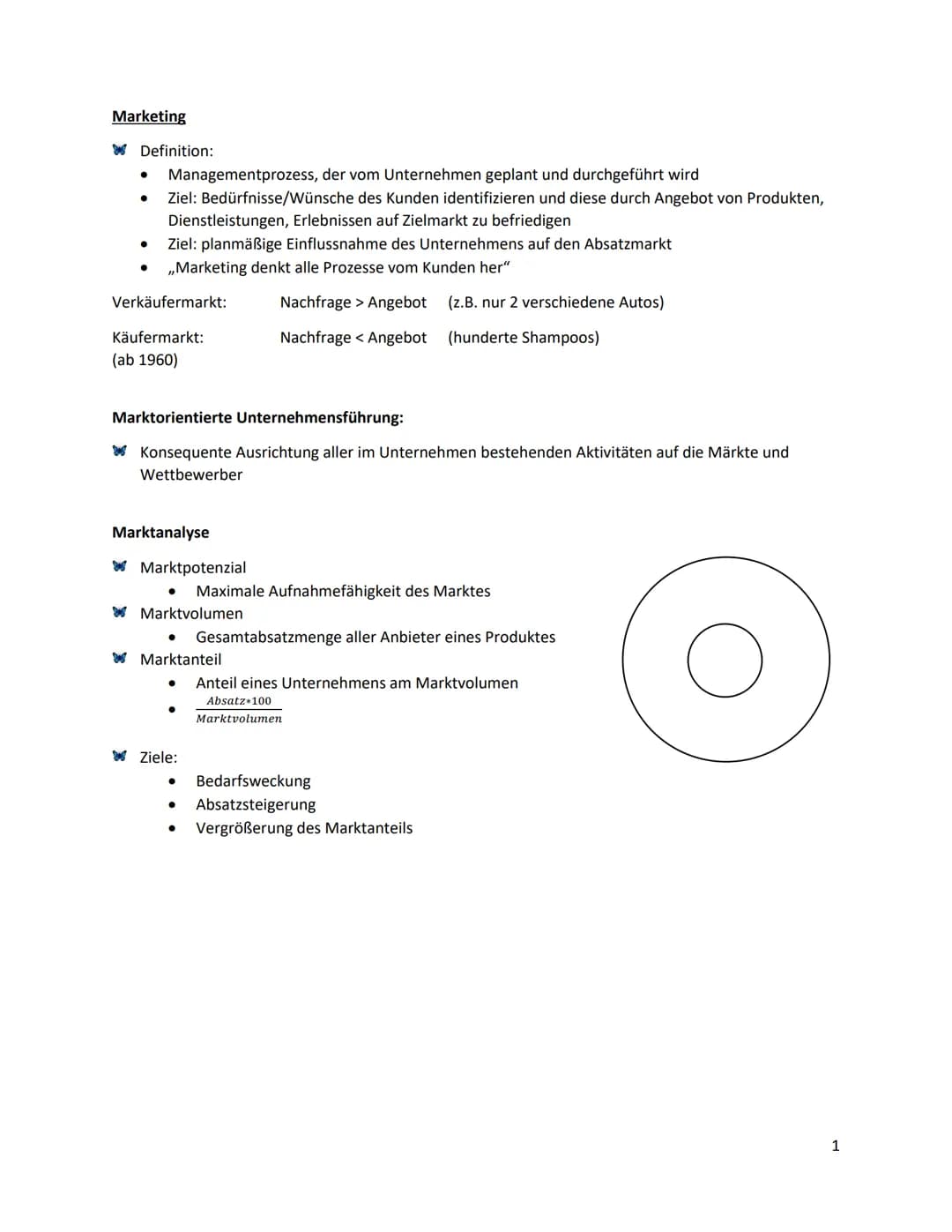 Marketing
Definition:
●
Managementprozess, der vom Unternehmen geplant und durchgeführt wird
Ziel: Bedürfnisse/Wünsche des Kunden identifizi